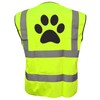 Dog Paw Yellow Hi Vis Viz Safety Vest Waistcoat For