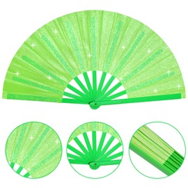 tiggell Large Line Dancing Rave Fans, Popping Clacking Fans for Boots On The Ground Dance for Festival Wedding Party Performance Decoration 13 inch