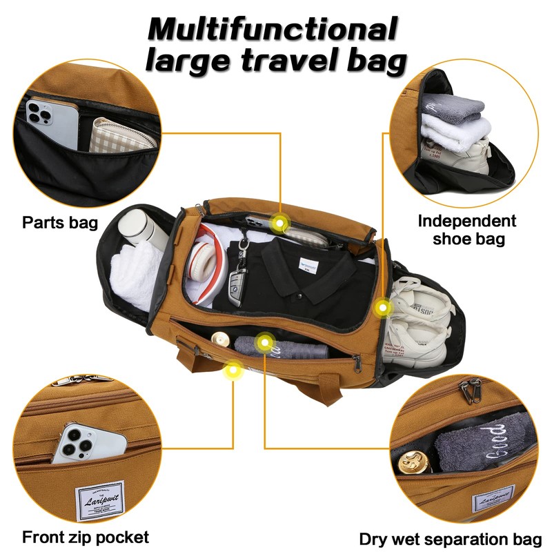 Travel Duffle Bag for Men 40L Sports Gym Bag with