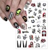 Mtruil 3 Sheet Halloween Nail Stickers Skeleton Spider Web Nails