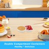 HexinYigjly 40 Set Double Compartment Snack Pots with Compartments, 130ml