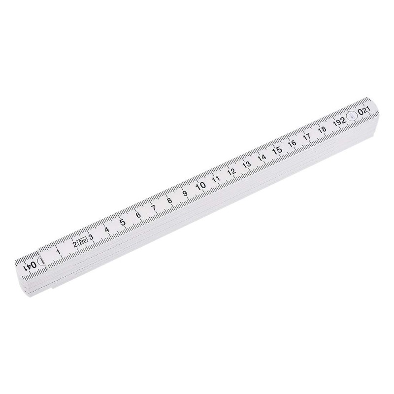 sourcing map Folding Ruler 2 Meters 10 Fold Metric Measuring