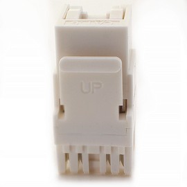 1aTTack.de Cat.6 Keystone insulation displacement connector to RJ45 socket AWG 23 to AWG 26 dust protection compatible with Cat5 Cat6 Cat7 Cat8 white 5 pieces