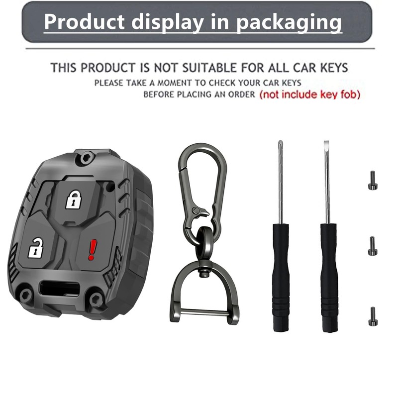 AIOEUOIA 3-Button Key Shell Replacement Case for Toyota FJ Cruiser