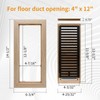 Oak Floor Register for 4x12 Inch Duct Holes - Flush