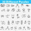 Lenwen Set of 96 Metal Puzzles for Adults with Pouch