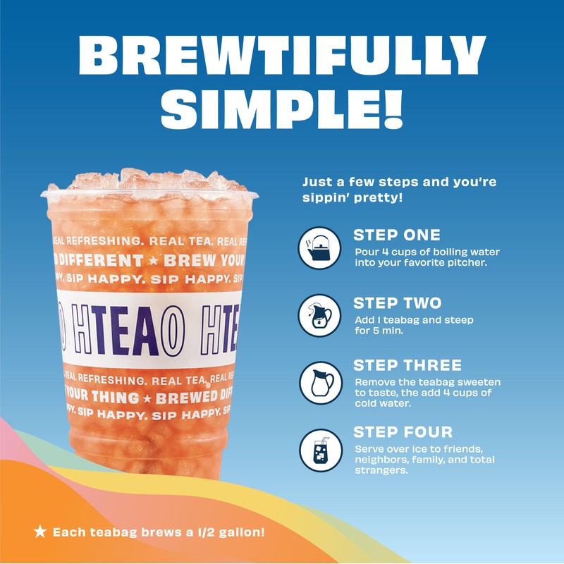 HTeaO Blueberry Green Tea – Texas-Style Flavored Iced Tea Bags