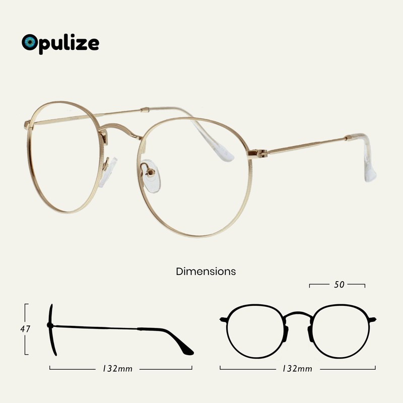 OPULIZE-Sol Gafas de lectura con bloqueo de luz azul Metal