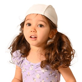 Unisex UV Protection Swim Cap (White, S)