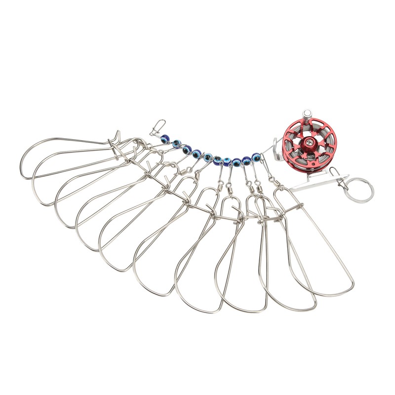 Fish Stringer Live Fish Lock with Reel Float Steel Wire