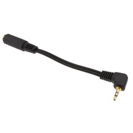 kenable Gold 2.5mm Right Angled Stereo Jack to 3.5mm Jack Socket Audio Adapter Cable