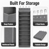 10-Tier Over-the-Door Shoe Organizer with Deep Pockets, Large Hanging Shoe