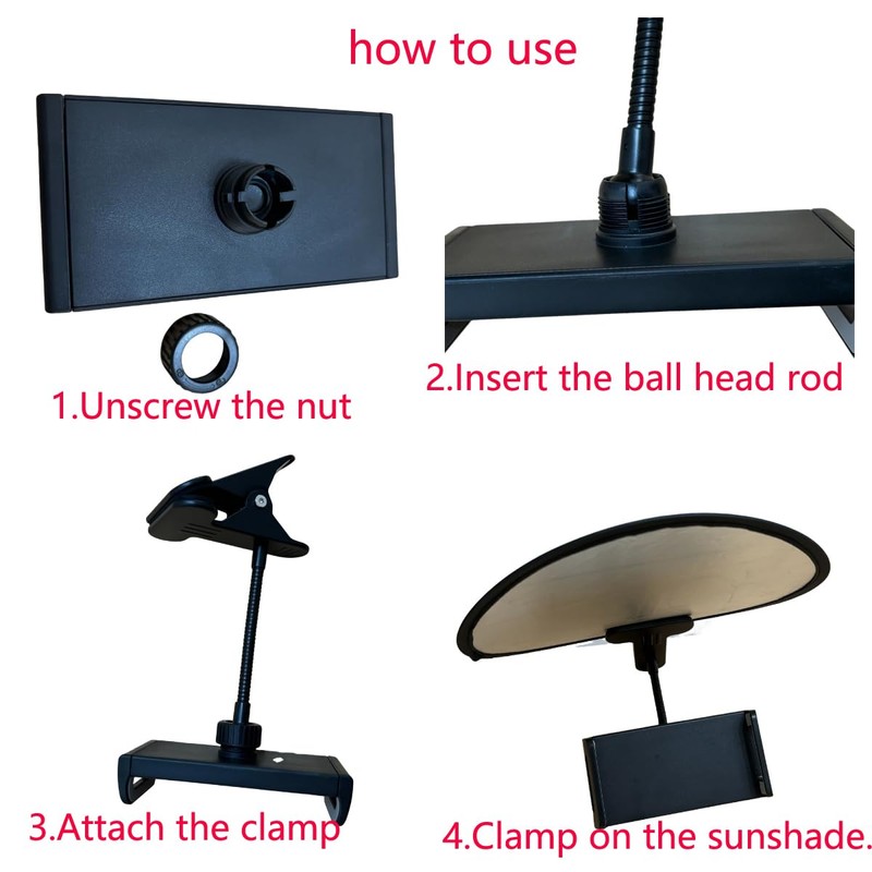 360° Swivel Tablet Sun Shade Flexible, Adjustable, and Portable