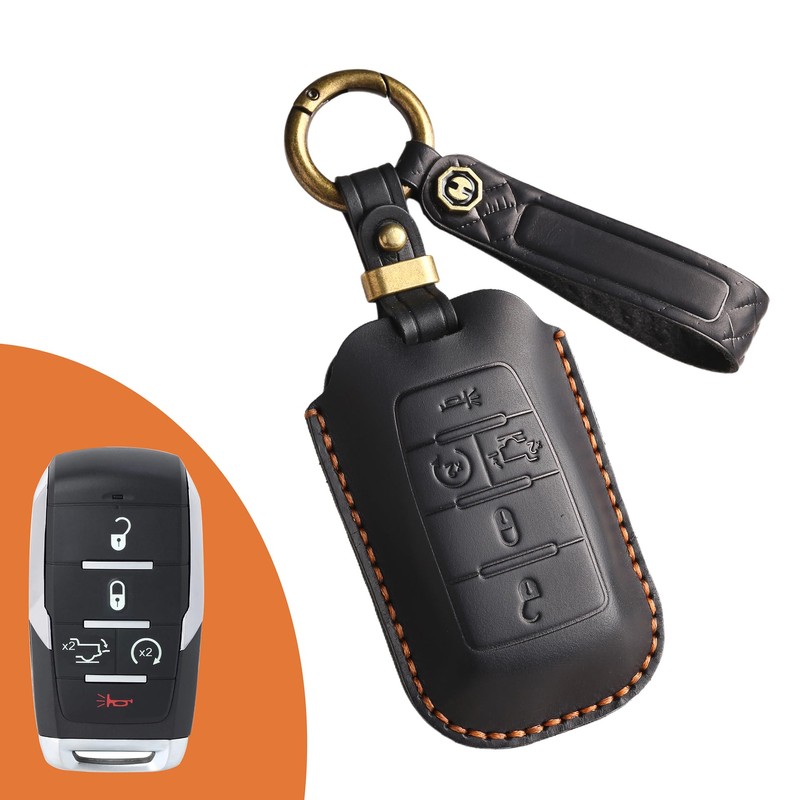 ontto Cowhide Car key cover fit for Dodge RAM 1500