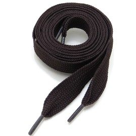 Thick Flat 3/4" Wide Shoelaces Solid Color for All Shoe Types (Brown)