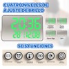 Reloj Despertador Digital con Control de Sonido, Hora, Temperatura y