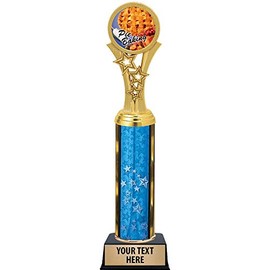 Pie Baking Trophies, 11" Blue Stars Pie Baking Trophy Award, Free Engraving Prime