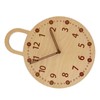 Wall Clock 10 Inch Round Silent Decorative Battery Operated Wooden