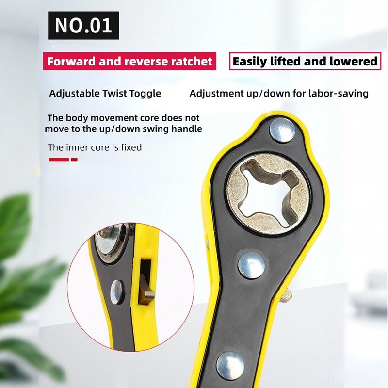 EIMSOAH Jack Ratchet Wrench, Labor Saving Ratchet Wrench Long Handle,