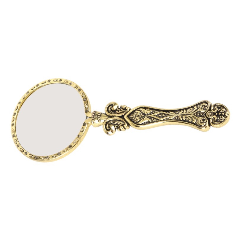 3X Retro Magnifying Glass Elderly Kids Handheld Magnifier for Reading