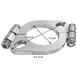 HiBuyer 2 Packs 2.5 inch Split Flange Repair Kit, 2 Bolt 2.5"/63.5mm Exhaust Flange Flat Oval Split Flange Repair Replacement Kit