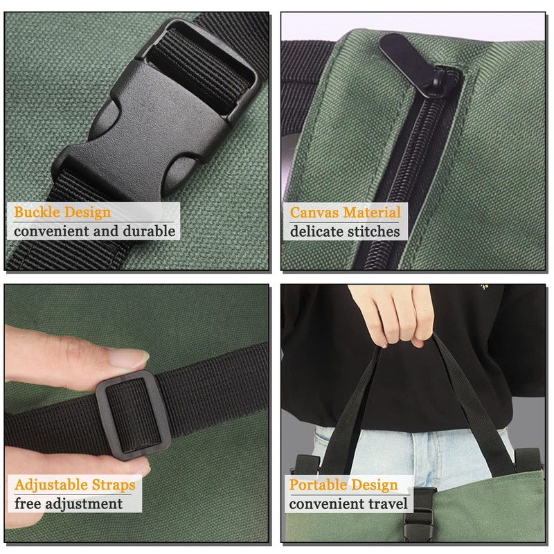 Tool Pouch with Dependable Zippers, Wrench Roll Up Tool Bag,Small