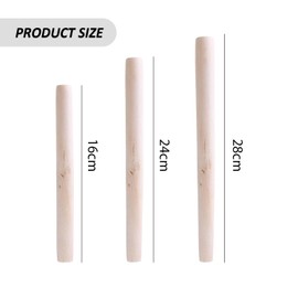 3 Pieces Rolling Pin, Rolling Pin, Small Rolling Pin, Wooden Rolling Pin, Dough Roller, Fondant Roller