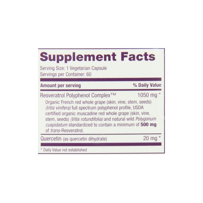 ResVitále Resveratrol 500 mg, 60 cápsulas