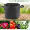 5-Pack 7 Gallon Heavy Duty Non-woven Planting Bags Breathable Handles