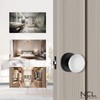 NCL White Door Knobs, 3 Pack Round Passage Door Knob,