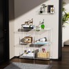 Acrylic Side Table Clear 3-Tier End Table for Living Room,