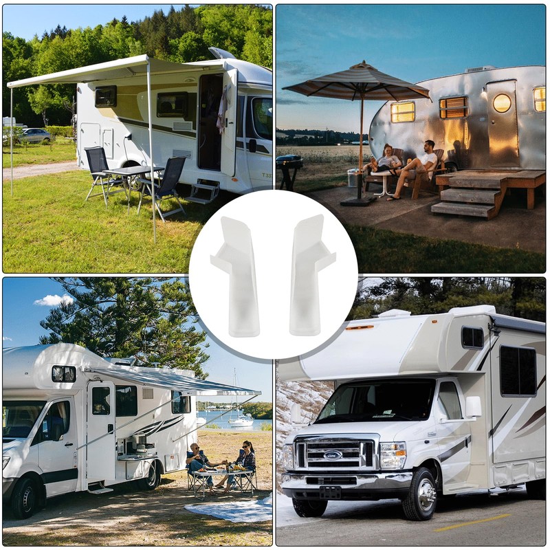 BOROCO 4pcs RV Gutter Spouts Left and Right Side RV