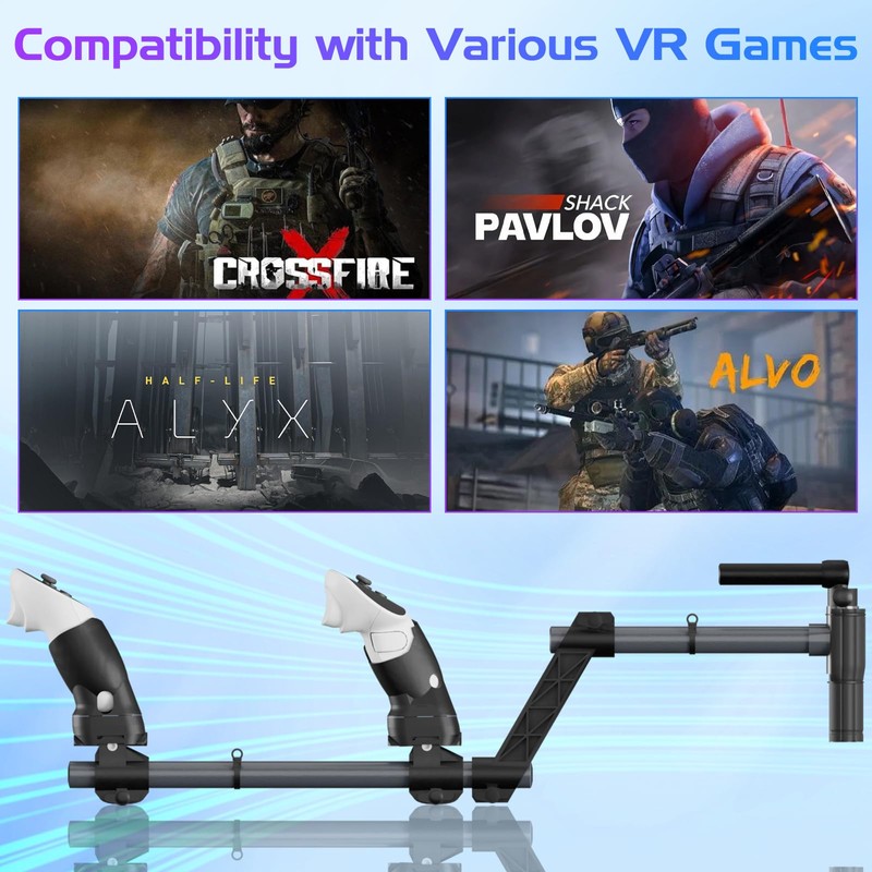 Magnetic VR Gun Stock for Quest 3/3S, Rifle Grip VR