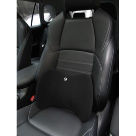 cartrend Lumbar Cushion Memory Foam, Ergonomic Back Cushion for Car, Office & Travel, Breathable, Removable Cover, Support for Healthy Sitting Posture, Pack of 1, Black