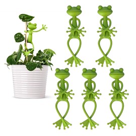 Solaviya Frog Plant Stand, 2025 New Cute Frog Flower Pot Hugger Plant Climbing Fixture Clips, Green Frog Plant Stand & Holder, Multipurpose Frog Plant Hugger Plant Vine Traction for Garden Pot (5PCS)