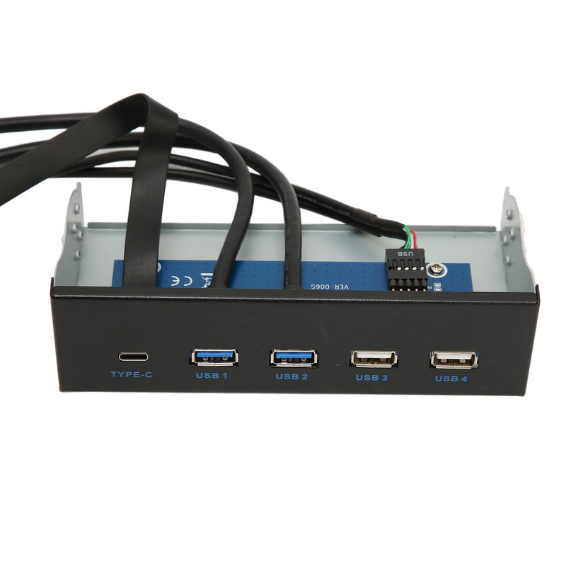 5.25 Inch Media Dashboard 2xUSB3.0 2xUSB2.0 1xType C 10Gbps High