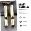 Sosoport 5sets Loud Brass Survival Whistle Pendant Essential Outdoor Accessory