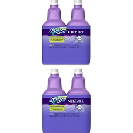Swiffer WetJet Multi-Purpose Floor and Hardwood Cleaner Solution with Febreze Refill, Lavendar Vanilla and Comfort Scent, 1.25 Liter (4 Pack)