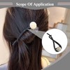 Women's Hair Clips Set - 3 Pieces Pearl Hair Clip