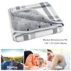 forestfish Fleece Wearable Blanket, Plaid Lap Blanket Comfy Poncho Throw