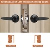 Probrico 2 Pack Entrance Door Levers Door Lock in Black,