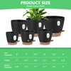 Self Watering Planter Set with Visual Water Level, 6Pack Small