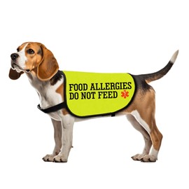 Warnweste für Hunde, mit Aufschrift "I Have Allergies Do Not Feed", spezielles Diät-Allerik-Geschenk (Lebensmittelallergien, Größe M)
