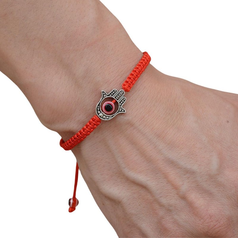 eMeition Evil Eye Bracelets,Feng Shui Kabbalah Red String Bracelet for