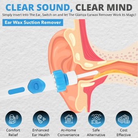 Glamza Glamza 'Power Vibe' Vacuum Ear Cleaner C Ultimate Vibration & Suction Wax Removal Tool for Optimal Ear Hygiene