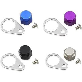 2Pcs Silver M7 Fishing Reel Screws Nut Caps, Metal Fishing Reel Handle Screw Cap Crank Nuts and Locking Plate Replacement for Left and Right Hand Plate DIY Fishing Accessory Hunting Fishing Reels