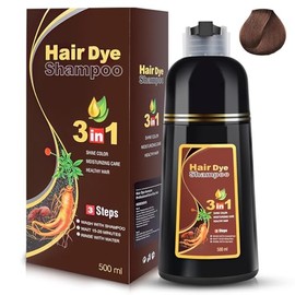Champú para teñir el cabello castaño oscuro 3 en 1 de MEIDU para cubrir las canas Champú para teñir el cabello Champú a base de hierbas para teñir el 