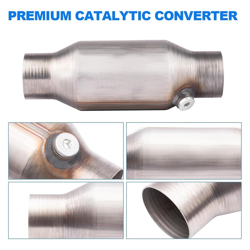 Yeoflagtrade 2.5 Inch Catalytic Converter 1 Pcs High Flow Universal