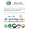 Certified Glyphosate Residue Free Red Lentils | 25 lbs |