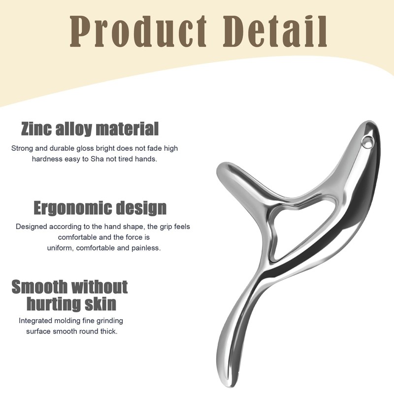 STFALI Trigger Point Pusher, Gua Sha Stainless Steel, Trigger Point